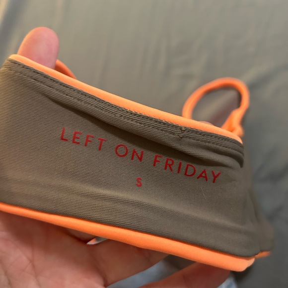 TWO Left On Friday Sunday Top & Pool Days Top Swim Orange & Burgundy Size S - Picture 4 of 8